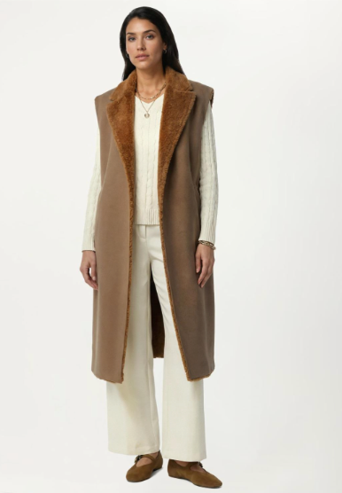 Reversible Longline Sherpa Vest