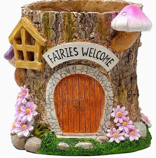 fairies welcome planter
