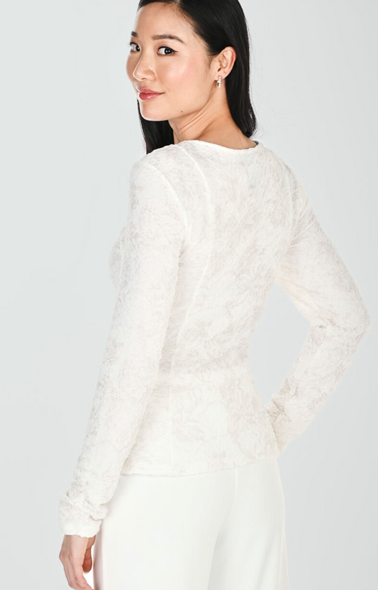Textured Long Sleeve Top 264214