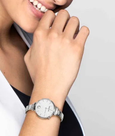 Paris Watch Glitter Cubic Zirconia Dial