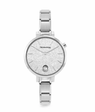 Paris Watch Glitter Cubic Zirconia Dial