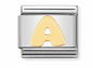 Nomination Italy Composable Classic Letters in Stainless Steel with 18K Gold
