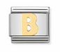 Nomination Italy Composable Classic Letters in Stainless Steel with 18K Gold