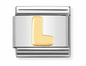 Nomination Italy Composable Classic Letters in Stainless Steel with 18K Gold
