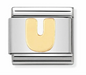 Nomination Italy Composable Classic Letters in Stainless Steel with 18K Gold