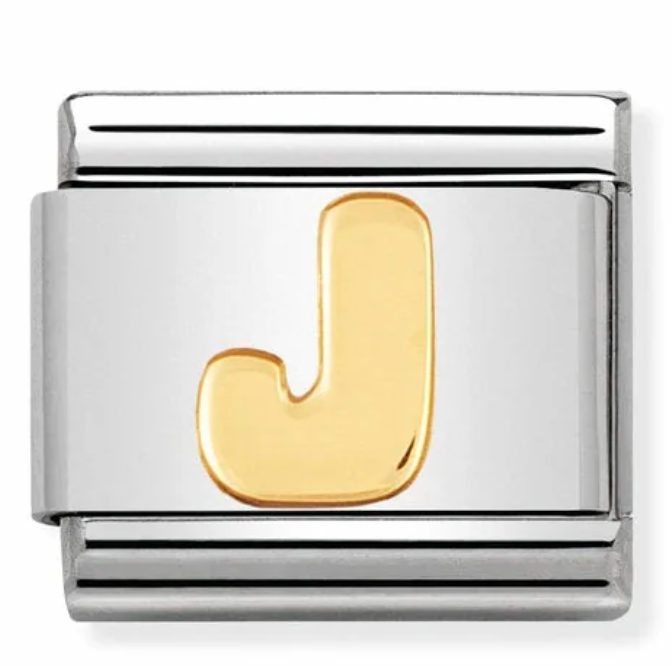 Nomination Italy Composable Classic Letters in Stainless Steel with 18K Gold