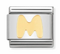 Nomination Italy Composable Classic Letters in Stainless Steel with 18K Gold