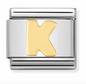 Nomination Italy Composable Classic Letters in Stainless Steel with 18K Gold