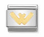Nomination Italy Composable Classic Letters in Stainless Steel with 18K Gold