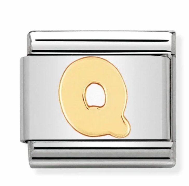 Nomination Italy Composable Classic Letters in Stainless Steel with 18K Gold