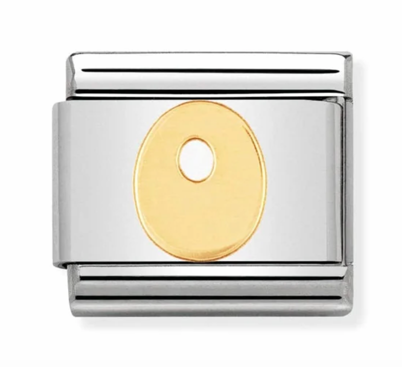 Nomination Italy Composable Classic Letters in Stainless Steel with 18K Gold