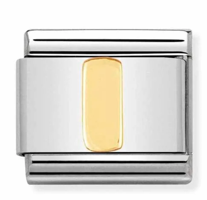 Nomination Italy Composable Classic Letters in Stainless Steel with 18K Gold