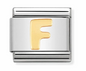 Nomination Italy Composable Classic Letters in Stainless Steel with 18K Gold