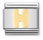Nomination Italy Composable Classic Letters in Stainless Steel with 18K Gold