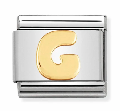 Nomination Italy Composable Classic Letters in Stainless Steel with 18K Gold