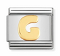 Nomination Italy Composable Classic Letters in Stainless Steel with 18K Gold