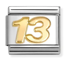 Nomination Italy Composable Link Number in 18K Gold
