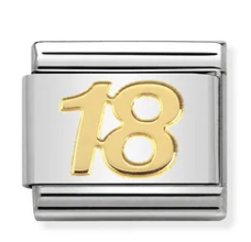 Nomination Italy Composable Link Number in 18K Gold