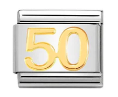 Nomination Italy Composable Link Number in 18K Gold