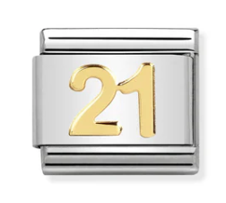 Nomination Italy Composable Link Number in 18K Gold