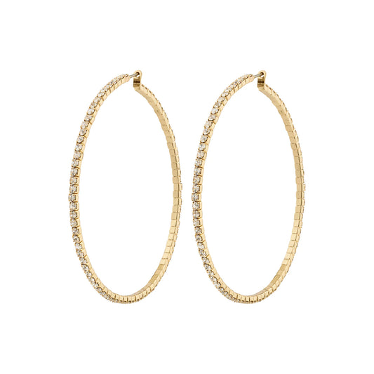 SIDNEY crystal hoop earrings