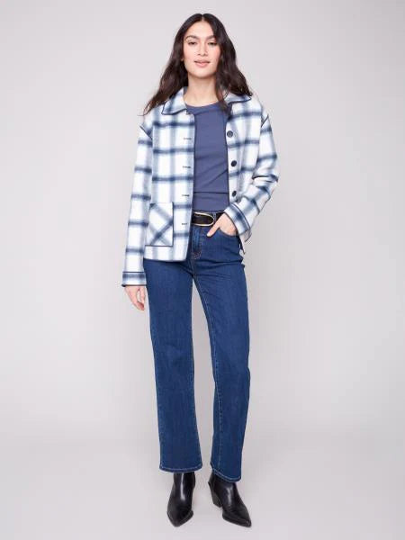Charlie B Reversible Plaid Jacket Moonlight C6185Y-134B-P907