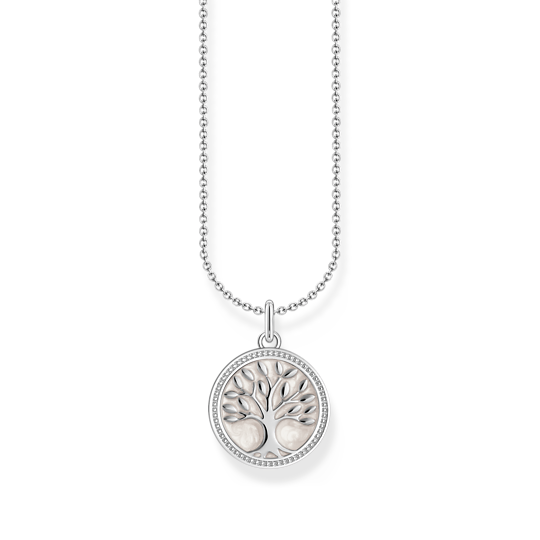 Thomas Sabo Silver necklace with tree of love pendant and cold enamel