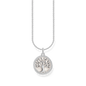 Thomas Sabo Silver necklace with tree of love pendant and cold enamel