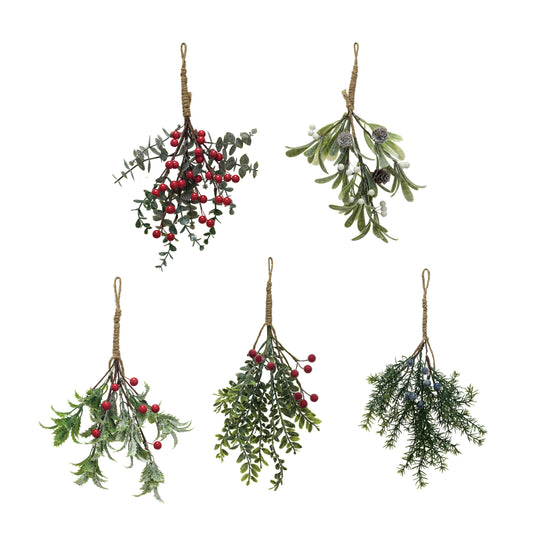 Hanging Faux evergreen berries