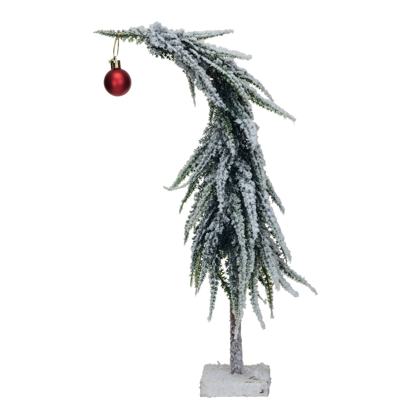 Faux evergreen bent tree