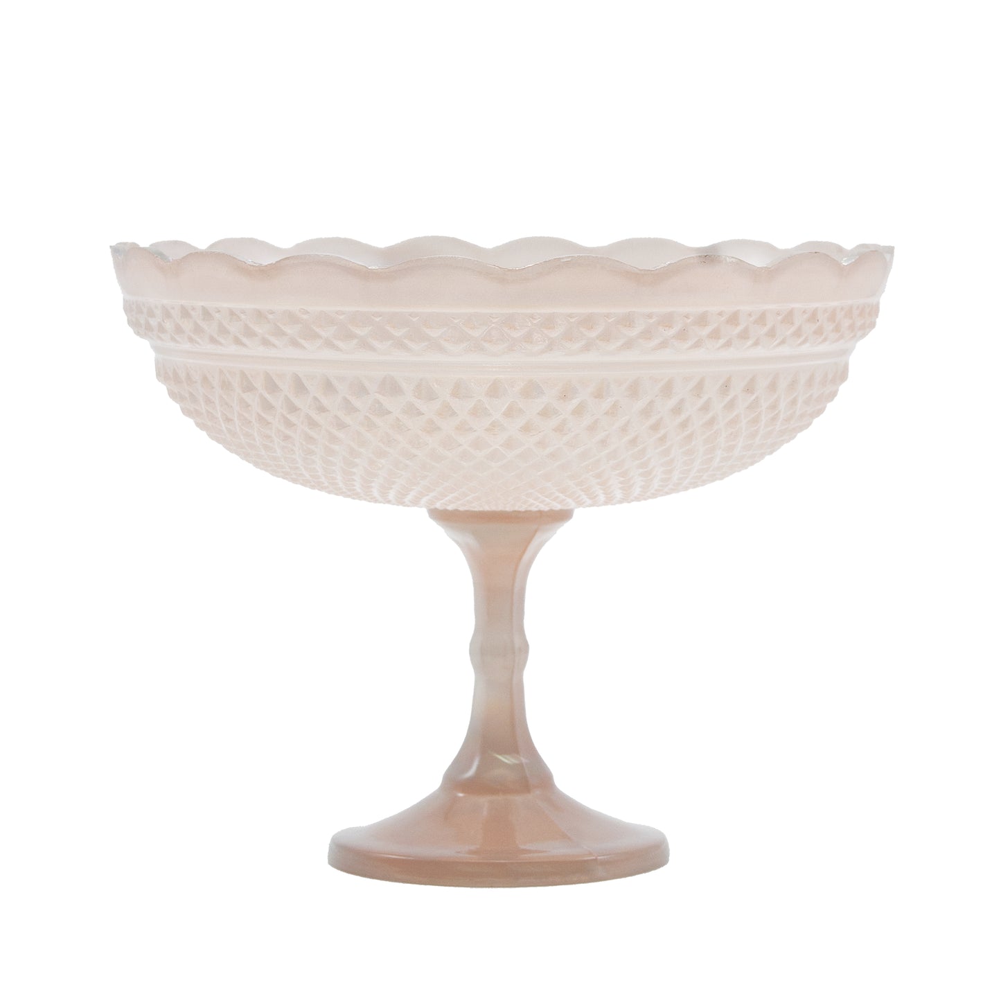 Pressed glass scalloped bowl