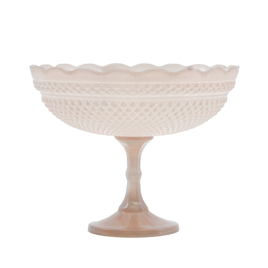Pressed glass scalloped bowl