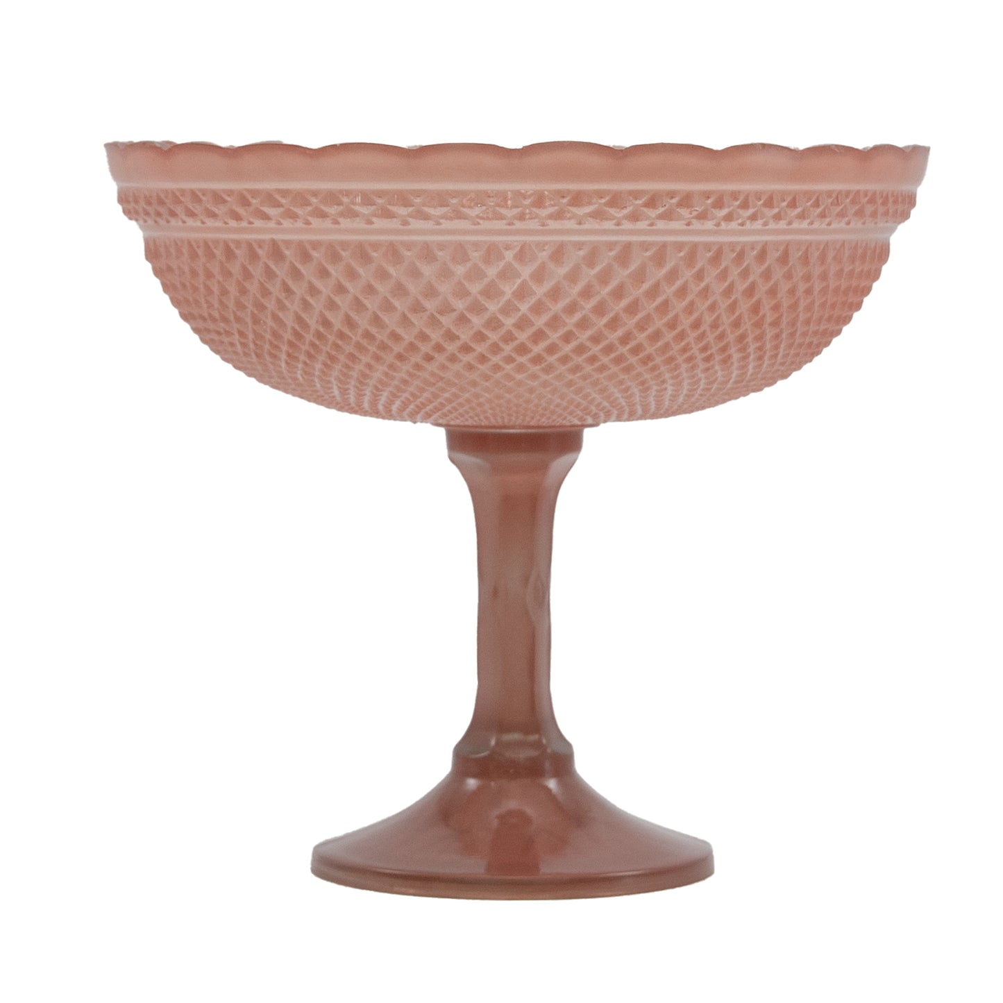 Pressed glass scalloped bowl