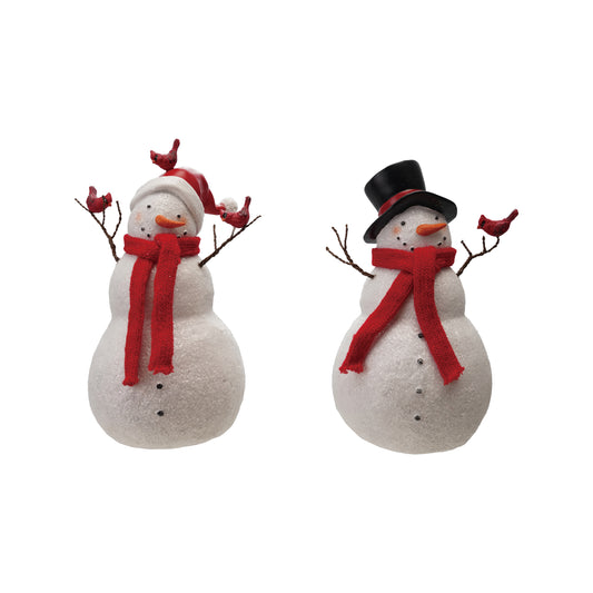 Resin snowman statue