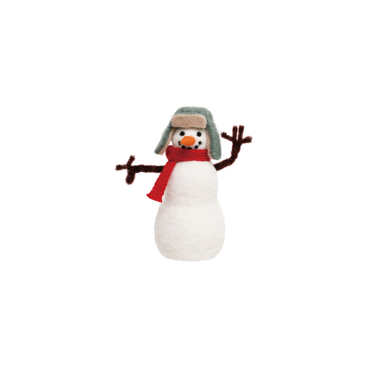 Snowman fabric & felt orn