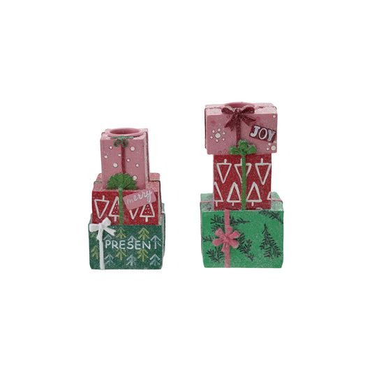 Stacked gift taper holder