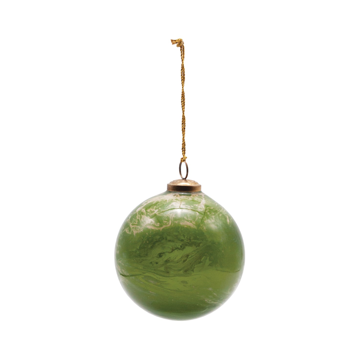Marbled green and gold orn