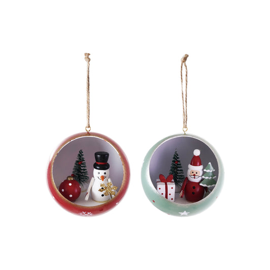 wood diorama ornament
