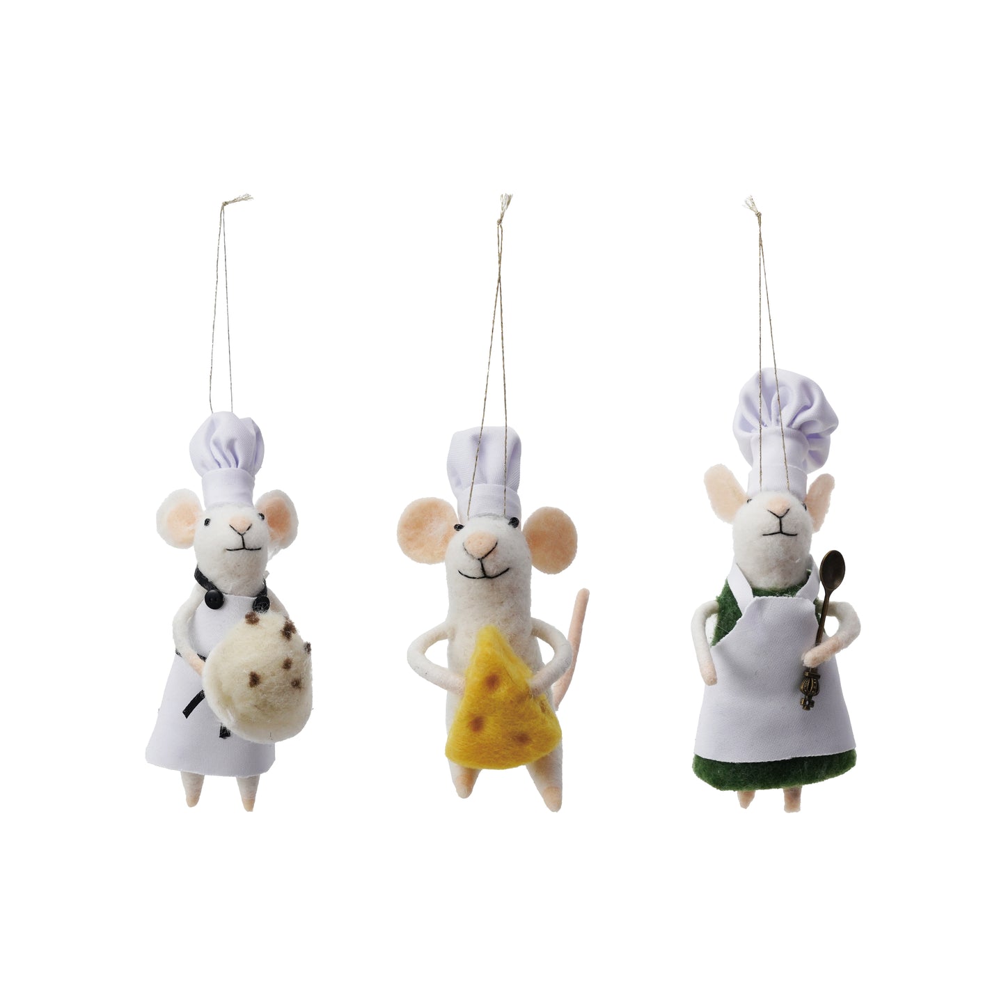 Felt wool mice orn