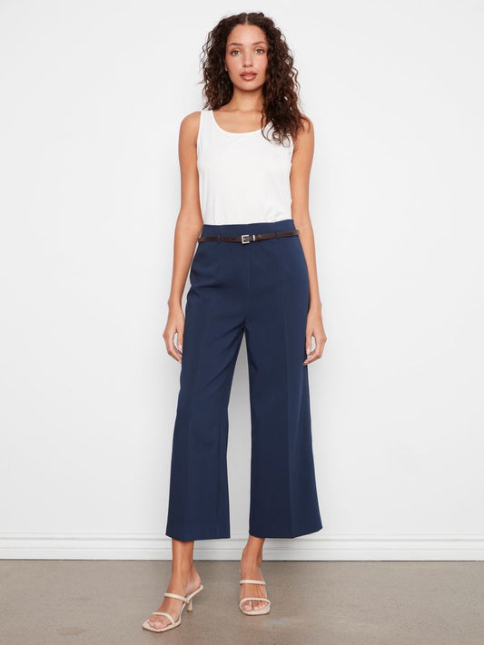 Dressy belted trouser Charlie B C5723-838B