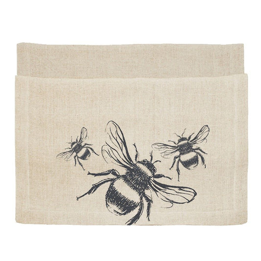 Bee Linen Table Runner