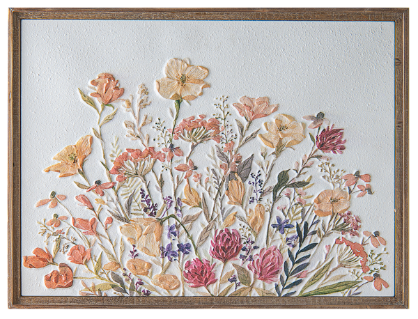 Embossed Wildflower Wall Decor