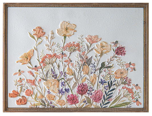 Embossed Wildflower Wall Decor