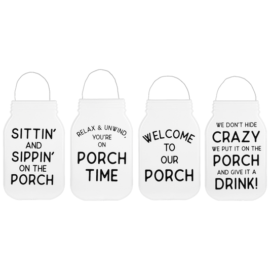 Porch Text Jar Wall Decor