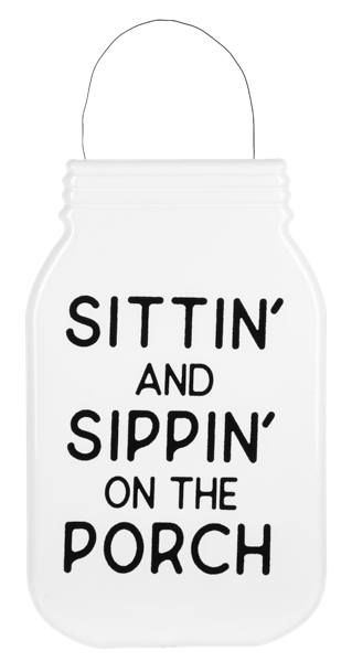 Porch Text Jar Wall Decor