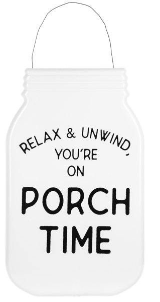 Porch Text Jar Wall Decor