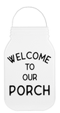 Porch Text Jar Wall Decor