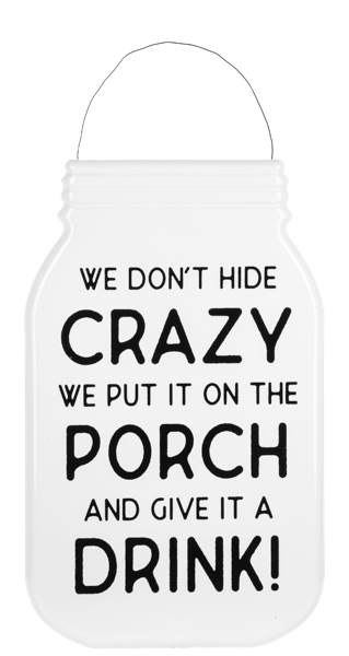 Porch Text Jar Wall Decor