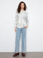 Printed Rounded Hem Sweater C2818PR