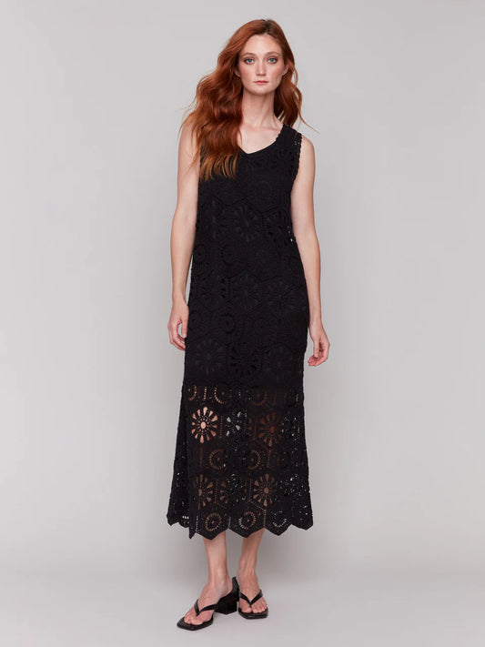 Crochet Sleeveless Maxi Dress